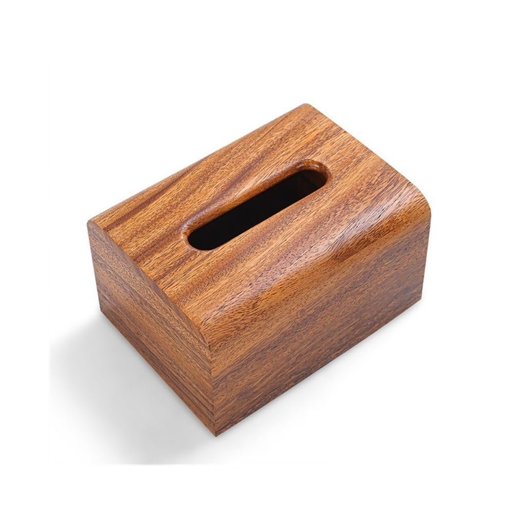 Tissue Box Holder Multifunctional Rectangular Dispenser Wooden Napkin for Office Home Car Napkin Holder(Small)
