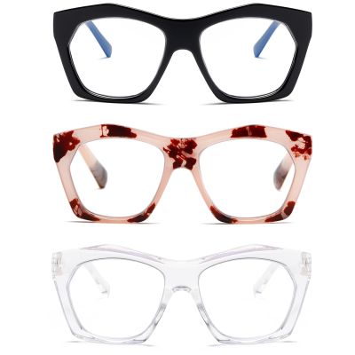 Viseng 3 Pack Oversized Frame Design Women's Reading Glasses, Blue Light Blocking Computer Reader +1.0