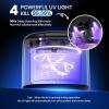 Ultrasonic Retainer Cleaner, 45kHz Retainer Cleaner Machine with 4 Modes Digital Timer, 200ML Denture Cleaner with Mouth Guards, Braces, Toothbrush Heads, Jewelry (Black) view 3