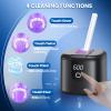 Ultrasonic Retainer Cleaner, 45kHz Retainer Cleaner Machine with 4 Modes Digital Timer, 200ML Denture Cleaner with Mouth Guards, Braces, Toothbrush Heads, Jewelry (Black) view 4
