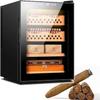 50L Cigar Humidor Cabinet, Intelligent Electric Cigar Humidor,with Spanish Cedar Cedar Wood Shelf & Drawer, for Cigar Enthusiasts view 1