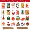 qonimi 24 Christmas Gift Paper Bags Bulk with handles Wrapping, Xmas Holiday Presents Christmas Gift Bags Party Favors(6 Jumbo,6 Large,6 Medium,6 Small) view 2