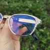 willochra Rectangle Bling Rhinestone Reading Glasses For Women Blue Light Blocking Reader Computer Eyeglass Frame (GOLD, 3.25, x) view 4