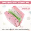 2 Pcs Sanitary Napkin Storage Bag, Portable Reusable Period Pouch for Women, Tampon and Menstrual Pad Holder With Zipper, Nursing Pad Kit for Teen Girls Feminine Care view 4
