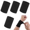2 Pairs Wrist Compression Sleeve, Nylon Wristbands Brace for Support Wrist, Soft Elastic Sport Support Wraps for Wrist Protect, Carpal Tunnel Wraps Protector for Basketball Volleyball Golf Playing view 1