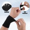2 Pairs Wrist Compression Sleeve, Nylon Wristbands Brace for Support Wrist, Soft Elastic Sport Support Wraps for Wrist Protect, Carpal Tunnel Wraps Protector for Basketball Volleyball Golf Playing view 3