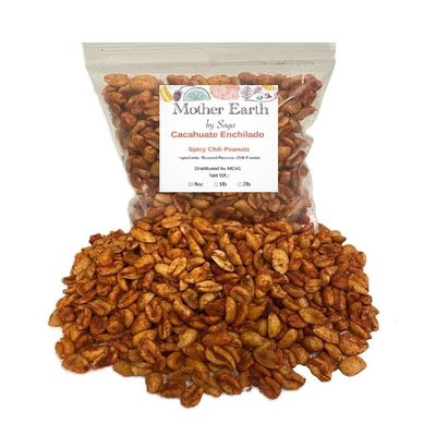 Cacahuate Enchilado- Roasted peanuts with Chili Powder - Authentic Mexican Style (16 oz)