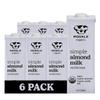 Mooala Organic Simple Almond Milk Vanilla, 32oz - 4 Ingredient, Shelf Stable, No Gums, No Oils, No Fillers, Unsweetened, Non-GMO, No Additives, Dairy Free Plant Based Milk, 6 pack view 1
