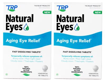 TRP Natural Eyes, Homeopathic Tablets, Gluten-Free, 48 ct (Pack of 2)