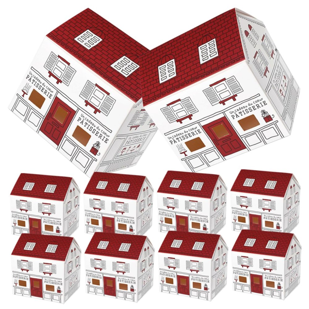 FOMIYES 10pcs House Shape Candy Boxes Creative Party Favors for Weddings and Birthdays Festive Gift Containers for Treats and Candies for Celebrations and Events
