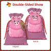 JIPOFD Red Pig Christmas Drawstring Pouch Robust 8.3x11.8in Suitable For Party Gifts And Gift Packaging 1pcs view 3