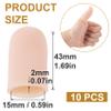 Mxxipp 10pcs Gel Finger Cots, Soft Flexible Finger Cap Covers, Thumb Support Protector for Hands Cracking, Eczema Skin, Trigger Finger Arthritis Pain Relief view 2