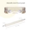 3 Piece Tracheostomy Tube Holder Adjustable Tracheotomy Intubation Securement Tape Tracheotomy Securemen,Reusable Tracheotomy Tie for Post Neck Surgery (Rice-White) view 4