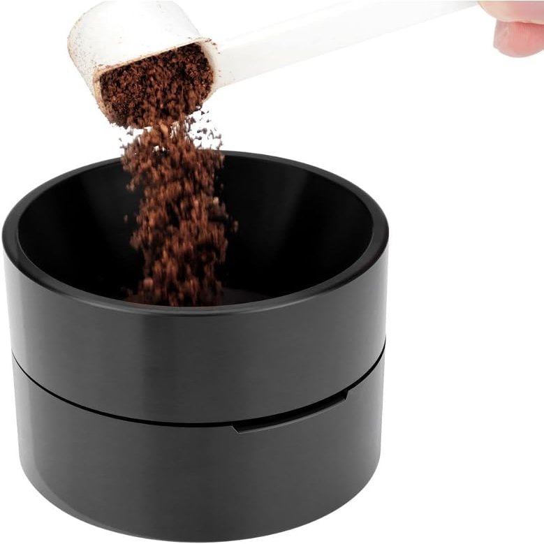 YUYUEMI Refillable VertuoLine Coffee Pod Kit, Reusable Powder Filler with Aluminum Foil Seals, Black Capsule Kit