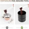 YUYUEMI Refillable VertuoLine Coffee Pod Kit, Reusable Powder Filler with Aluminum Foil Seals, Black Capsule Kit view 2