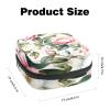 Pink Flowers with Leaves Cosmetic Bags for Women - Cosmetic Bag Women Handbags Purses Makeup Organizer Storage Makeup Bag Girls Pencil Case Bags view 2