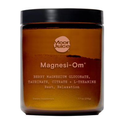 Moon Juice Magnesi-Om Magnesium Powder Supplement - Chelated Magnesium Complex + L-Theanine Blend for Rest, Relaxation & Regularity - Vegan, Non-GMO & No Sugar, Berry, 7.7 oz, 55 Servings