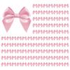 100 PCS Pink Bows for Gift Wrapping, 2.75" Satin Ribbon Bows with Double-Sided Tape, Small Bows for Crafts, Bow Decor, Mini Bows Decorations for Party Baby Shower Birthday Wedding (Pink) view 1