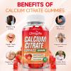 2 Pack Calcium Citrate Gummies, Sugar Free Calcium Citrate 1000mg for Muscle Healthy, Absorption Calcium Supplements for Adults & Kids, Strawberry, 120 Count view 3