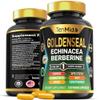 Tenmido Goldenseal Root Supplement - 10in1 Formula - Combine with Echinacea, Berberine, Turmeric, Cayenne Pepper, Ginger, Apple Pectin, Neem, & More - Digestive Health Support - 120 Capsules view 1