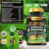 Tenmido Goldenseal Root Supplement - 10in1 Formula - Combine with Echinacea, Berberine, Turmeric, Cayenne Pepper, Ginger, Apple Pectin, Neem, & More - Digestive Health Support - 120 Capsules view 2