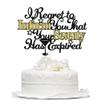 Bekaterea 70th Black Glitter Cake Topper-I regret to inform you that your childhood has expired You're an Adult Birthday Cake Decorations,Men and Women 70th Birthday Party Decorations (seventy) view 1