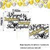 Bekaterea 70th Black Glitter Cake Topper-I regret to inform you that your childhood has expired You're an Adult Birthday Cake Decorations,Men and Women 70th Birthday Party Decorations (seventy) view 2