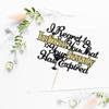 Bekaterea 70th Black Glitter Cake Topper-I regret to inform you that your childhood has expired You're an Adult Birthday Cake Decorations,Men and Women 70th Birthday Party Decorations (seventy) view 3