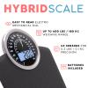 Adamson Hybrid 2-in-1 Analog & Digital Weighing Scale for Body Weight up to 400lbs - Thick Tempered Glass - Extra Large Display - Easy to Read Digital Bathroom Scale - New Version - Black Matrix view 2