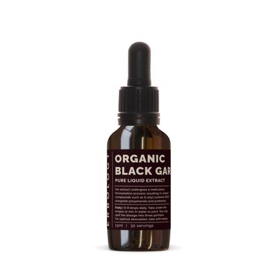 Erbology Organic Black Garlic Pure Liquid Extract 0.5 fl oz - 30 Servings - Made from the Finest French Garlic - Small Batch