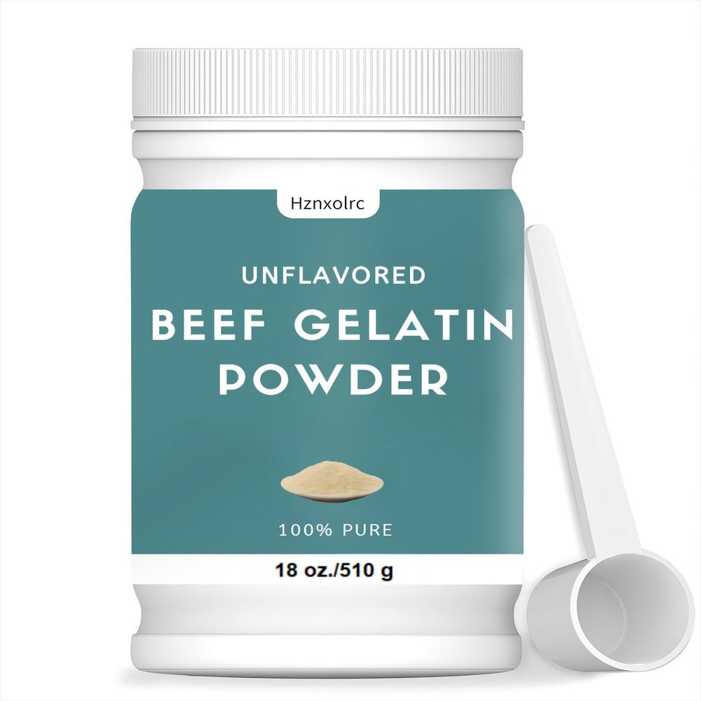 18 oz Beef Gelatin Powder Unflavored, Natural Thickener, Rich in Collagen, Used in Jellies, Puddings, Candies, Dairy Products, Jams and Other Foods