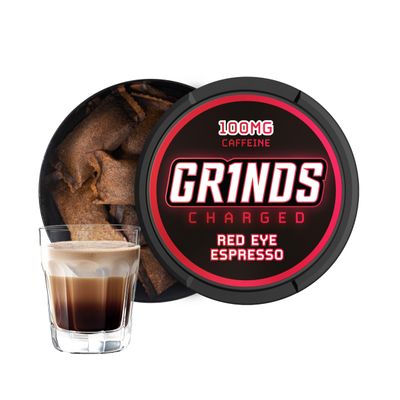 GRINDS Coffee Pouches | Red Eye Espresso Flavor | 3 Cans