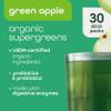 Zena Nutrition Organic Super Greens Powder, 70+ Superfoods, 0 Sugar, 3g Fiber, Spirulina, Chlorella, Mushrooms, Prebiotics/Probiotics, Digestive Enzymes, Gut Health, Green Apple, 30 Drink Mix Packets view 2