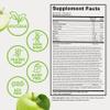 Zena Nutrition Organic Super Greens Powder, 70+ Superfoods, 0 Sugar, 3g Fiber, Spirulina, Chlorella, Mushrooms, Prebiotics/Probiotics, Digestive Enzymes, Gut Health, Green Apple, 30 Drink Mix Packets view 4