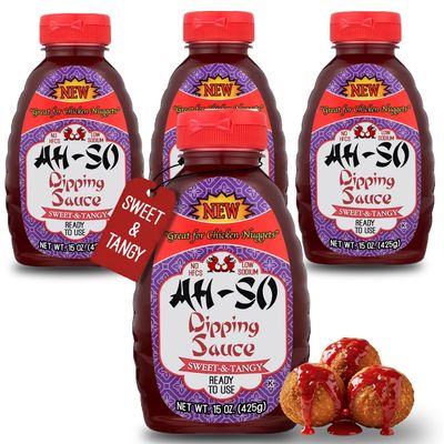 Ah-So Chinese-Style Dipping Sauce  4 Pack (4  15 oz Squeeze Bottles) | Sweet & Tangy Sauce for Egg Rolls, Dumplings & Appetizers; Great Marinade & Glaze.