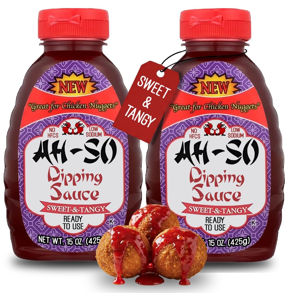 Ah-So Chinese-Style Dipping Sauce 2 Pack (2 11 oz Squeeze Bottles) | Sweet & Tangy Sauce for Egg Rolls & Dumplings; Also a Marinade & Glaze for Pork & Chicken.