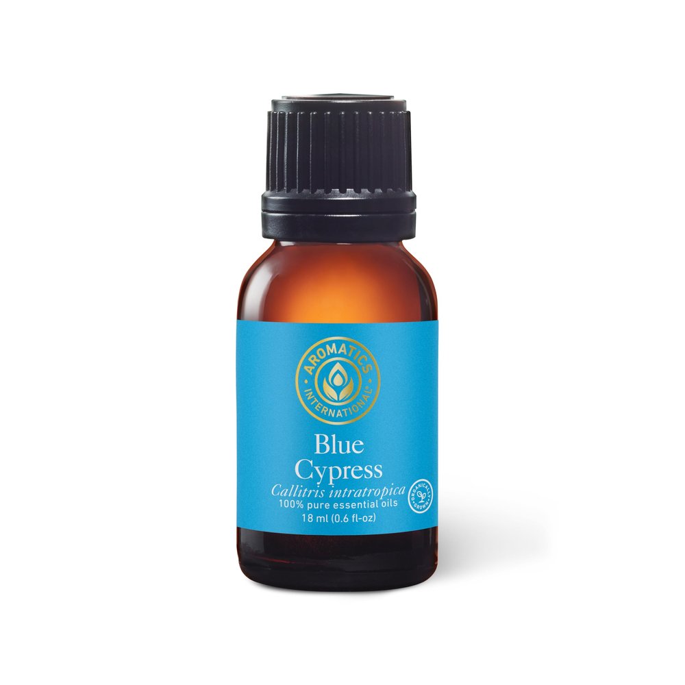 Aromatics International Premium Organic Blue Cypress Essential Oil 18ml | 100% Pure Essential Oil for Diffusion & Aromatherapy