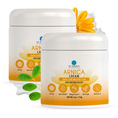 Dr. Robaina Arnica Bruise Cream 4 oz  Concentrated Arnica & Vitamin K Moisturizer for Skin That Looks More Even After Bumps & Cosmetic Touch-Ups  Fast-Absorbing, Non-Greasy, Made in USA