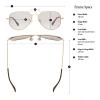 CADDIS Mabuhay Reading Glasses - Matte Gold Charcoal - 2.25 view 4