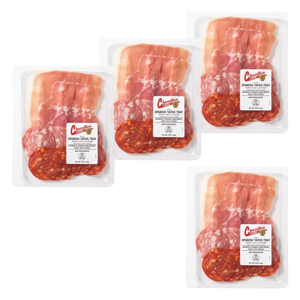 Charcuteria de Espana Selected by Jos Andrs Spanish Tapas Tray, 4oz, 4 Pack