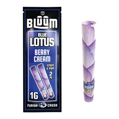 Bluum Flower Petal Prerolled Cone - Blue Lotus Cone- 2pk Pre-Rolled Cones - Handcrafted Wildflower Cones