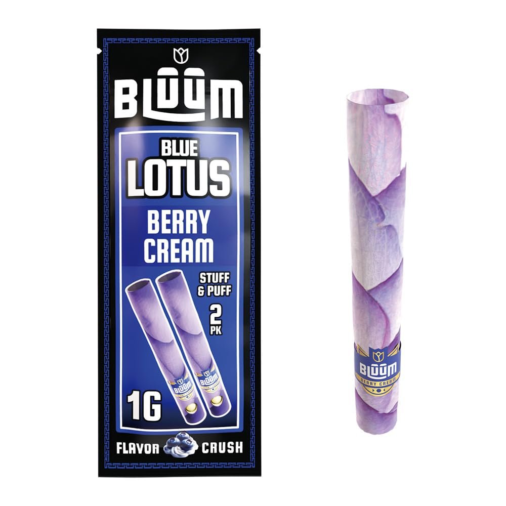 Bluum Flower Petal Prerolled Cone - Blue Lotus Cone- 2pk Pre-Rolled Cones - Handcrafted Wildflower Cones