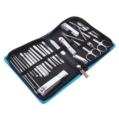 HAPINARY 26pcs Professional Manicure Kit Large Nail Clippers Straight Nail Clipper Files for Women Men
