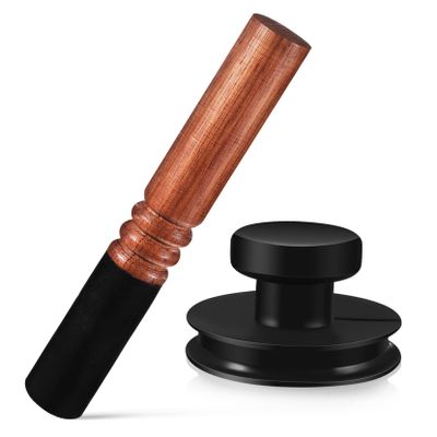 SECFOU Sound Bowl Suction Cup Leather Stick for Sound Bowl Lift Rubber Suction Tool for Meditation and Practice