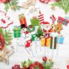 15 Pieces Christmas Cupcake Toppers Picks Merry Christmas Toothpick Flags for Home Party Decor Party Supplies Favors view 2