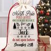 Personalized Drawstring Christmas Sack, Christmas Eve Box Large Sack Bags, Christmas Gift Bags for Christmas Presents, Large Santa Sack Bags, Santa Bags Gift Sack Christmas Santa for Kids or Adults view 1