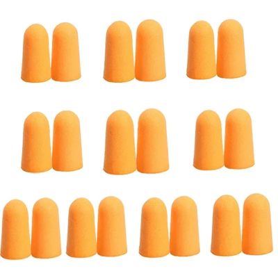 10Pairs Soft Orange Foam Ear Plugs Tapered Travel Sleep Noise Earplugs Noise Reduction For Travel Sleeping