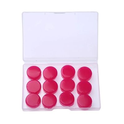 12Pcs Silicone Sleeping Ear Plugs Noise Reduction Anti Snore Sound Insulation Earplug Sleep Protection Reusable Plugs(Wine Red)