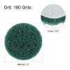HARFINGTON 12pcs Scrubber Scouring Pads 180 Grits 2 Inch Drill Power Brush Hoop and Loop Surface Conditioning Disc Drill Scuffing Disc Scrub Pads for Home Kitchen Cleaning, Green view 2