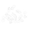 HAPINARY 2 Packs Glasses Nose Pads Set Eyeglass Pads for Glasses Plastic Convex Gaskets Fixing Screws for Material view 1